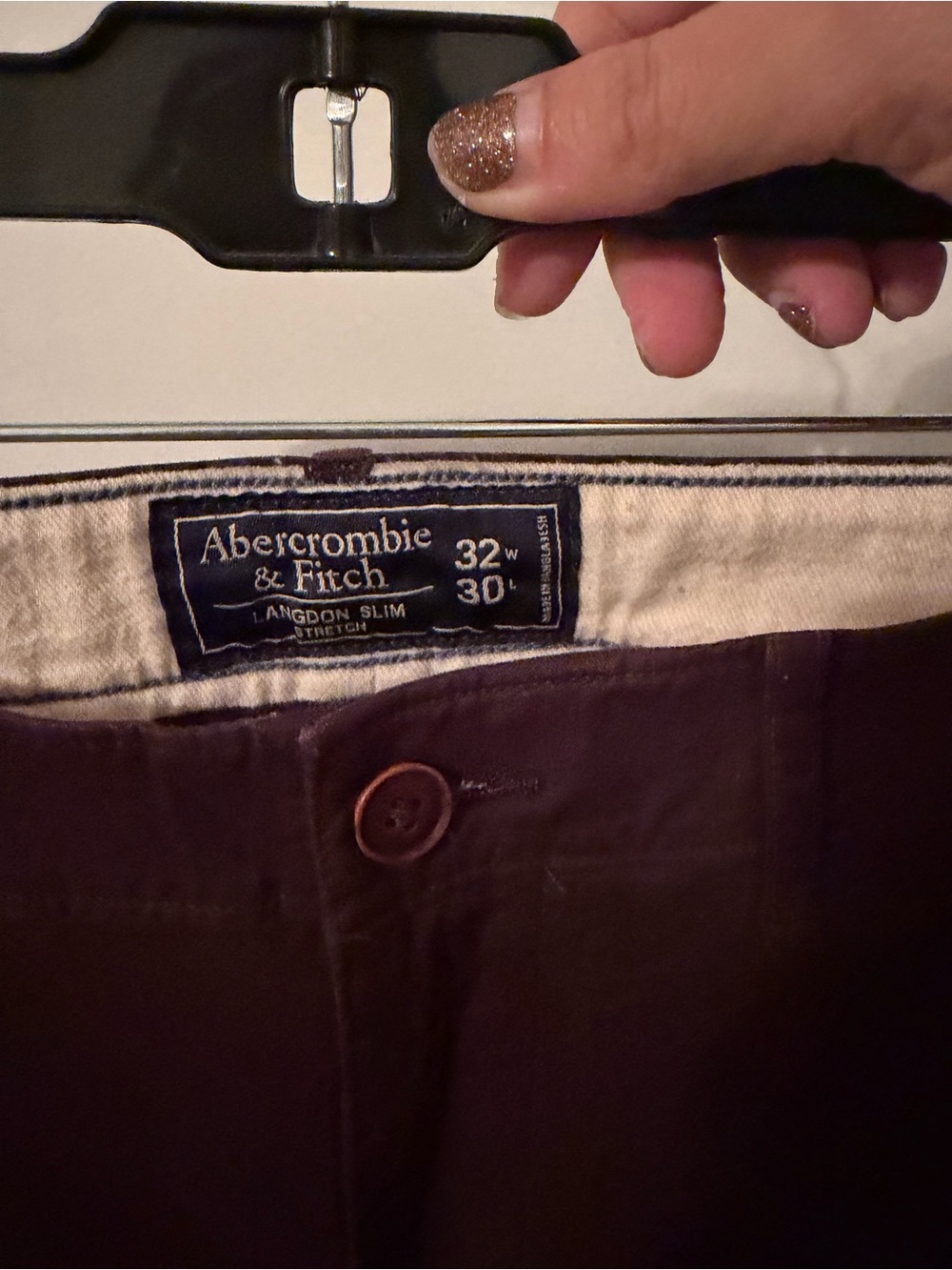 Abercrombie & Fitch Men's Pink, Plum & Orange Chino Pants COMBO PACK - Picture 7 of 11